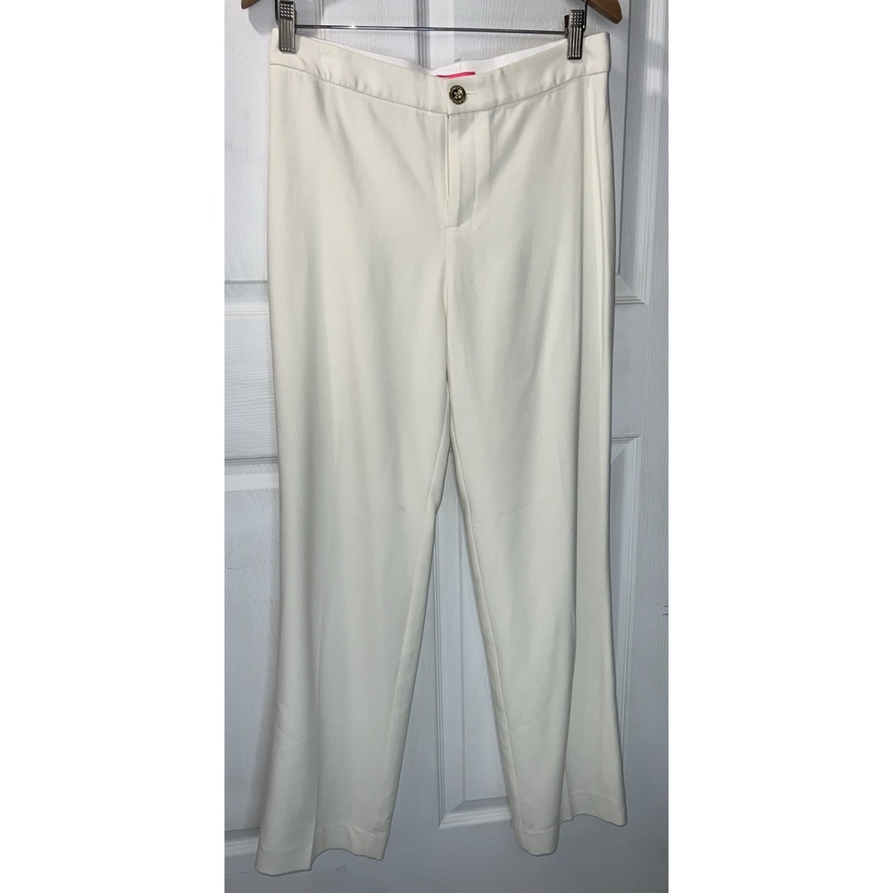 Lilly Pulitzer NWT Coconut Lyndie High Rise Women's Polyester Pants Size 6